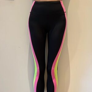 Flexible leggings with side stripes, by Veronica Beard + Bandier.